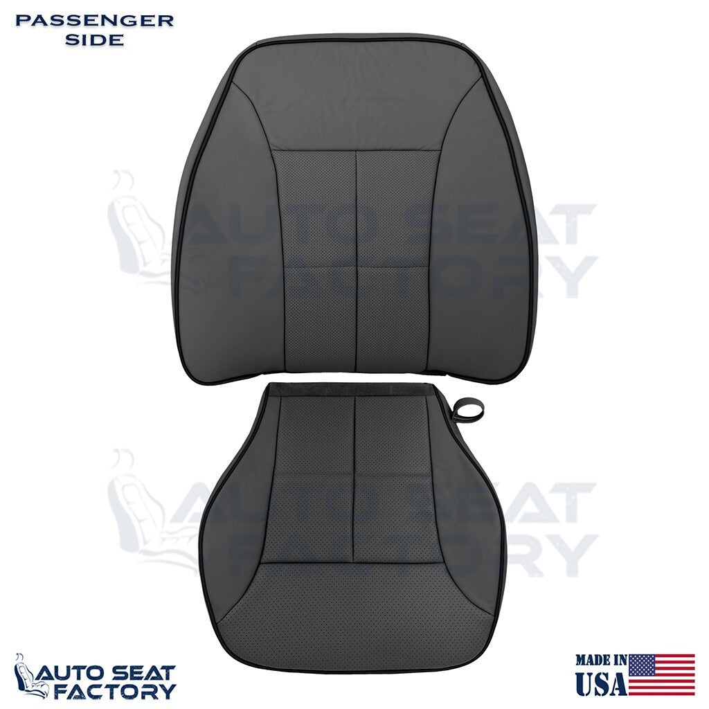 Fits 2007 - 2010 Lincoln MKX Black Vinyl Seat Covers w/ Piping, Perforated - OEM-Style Replacement Seat Cover