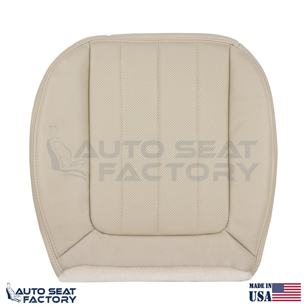 2003 - 2006 Fits Lincoln LS Driver Bottom Med Lt Stone Vinyl Seat Cover, Perf. - OEM-Style Replacement Seat Cover