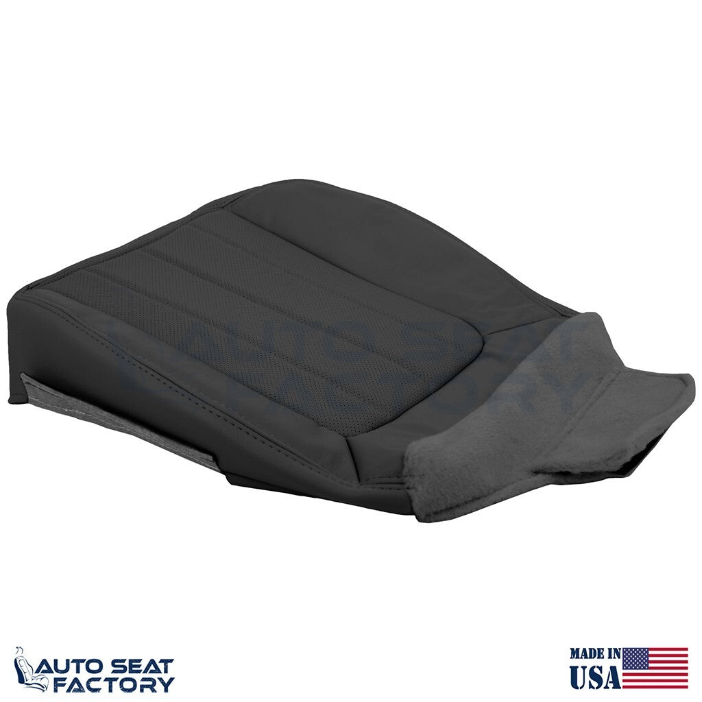 2003 - 2006 Fits Lincoln LS PASSENGER Bottom Black Leather Seat Cover Perforated - OEM-Style Replacement Seat Cover