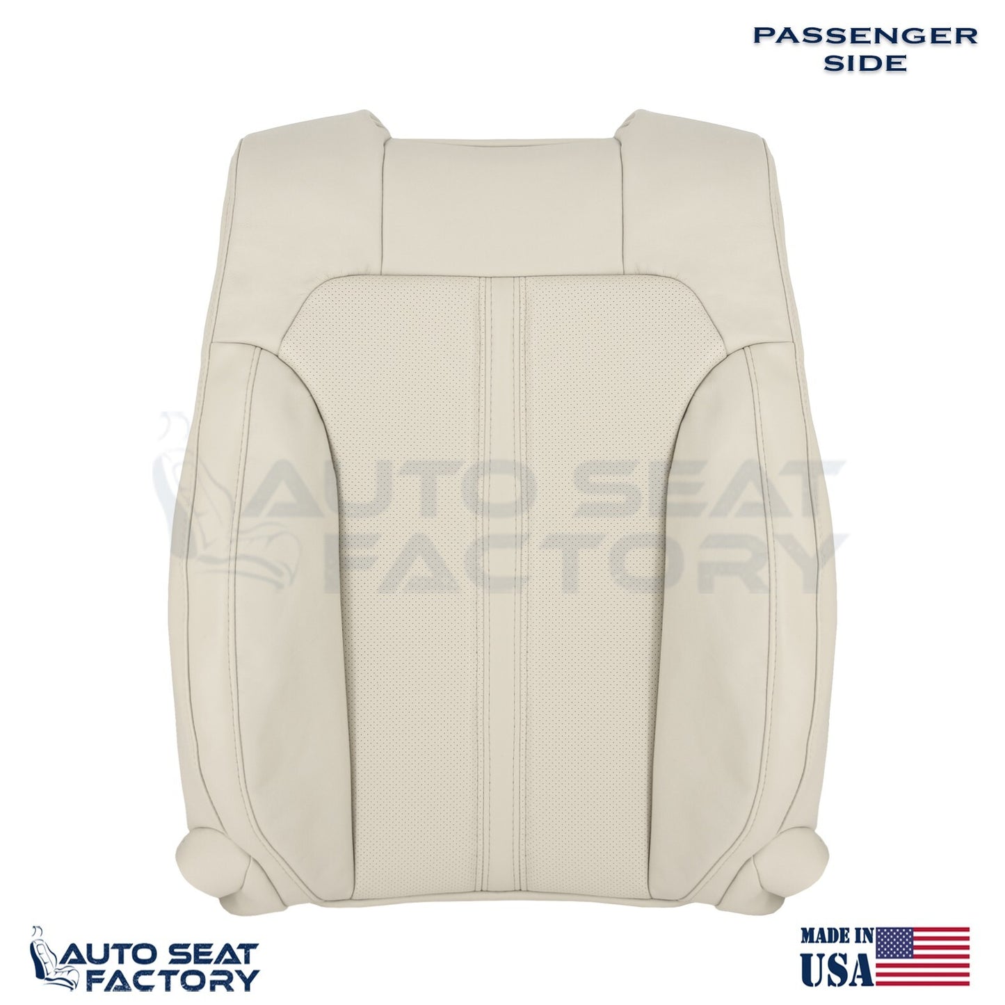 Fits 2009 - 2012 Lincoln MKS RIGHT Top Lt. Camel Vinyl Seat Cover, Perforated - OEM-Style Replacement Seat Cover