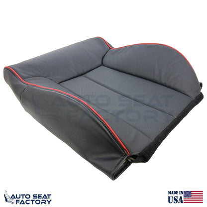 2011 - 2014 Ford F-150 PASSENGER Top Perforated Black Seat Cover w/ Red Piping - OEM-Style Replacement Seat Cover