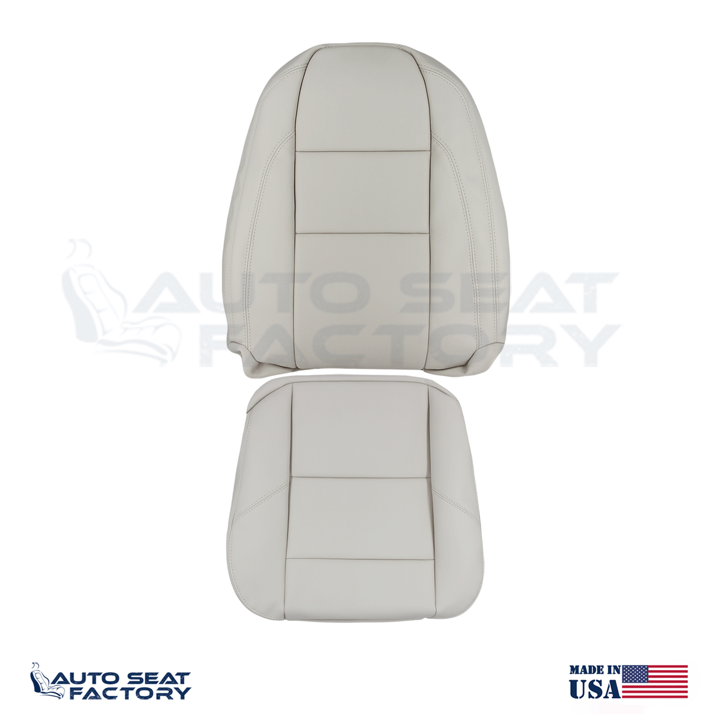 Fits 2007 - 2010 Volvo C70 Driver Side Top & Bottom Cream Vinyl Seat Covers - OEM-Style Replacement Seat Cover