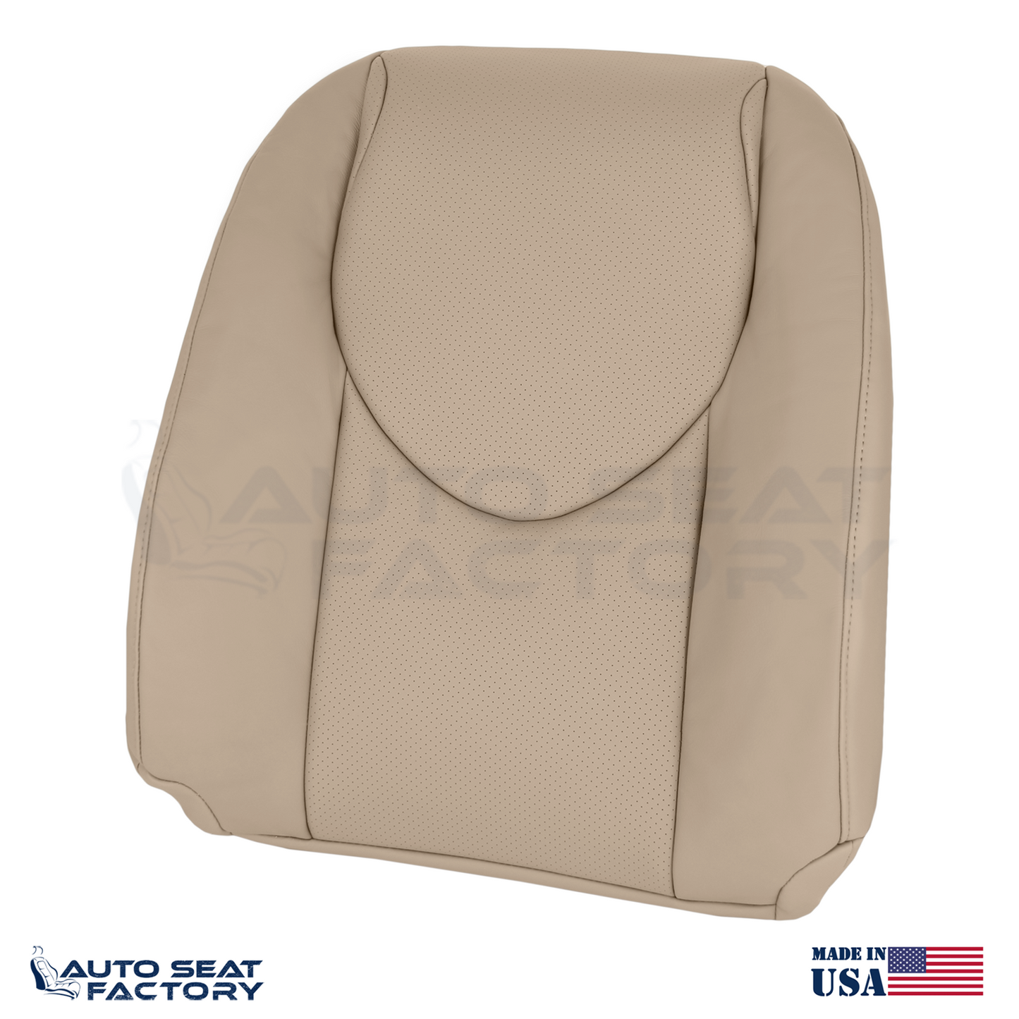 2009 - 2012 Fits Toyota RAV4 Perforated Driver Top BEIGE Vinyl Seat Cover - OEM-Style Replacement Seat Cover