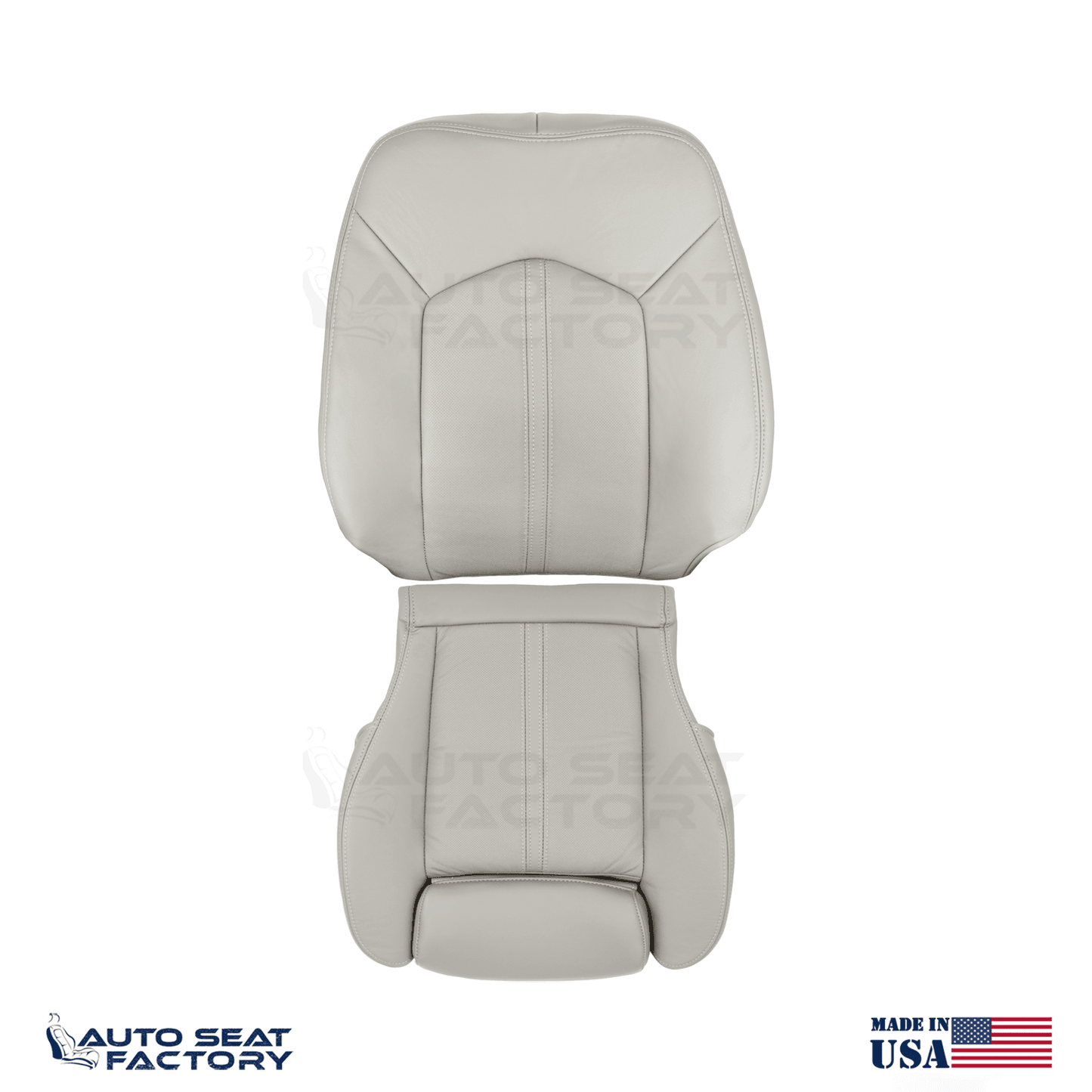 2010 - 2016 Fits Cadillac SRX Lt. Titanium Leather Seat Covers, Perforated - OEM-Style Replacement Seat Cover