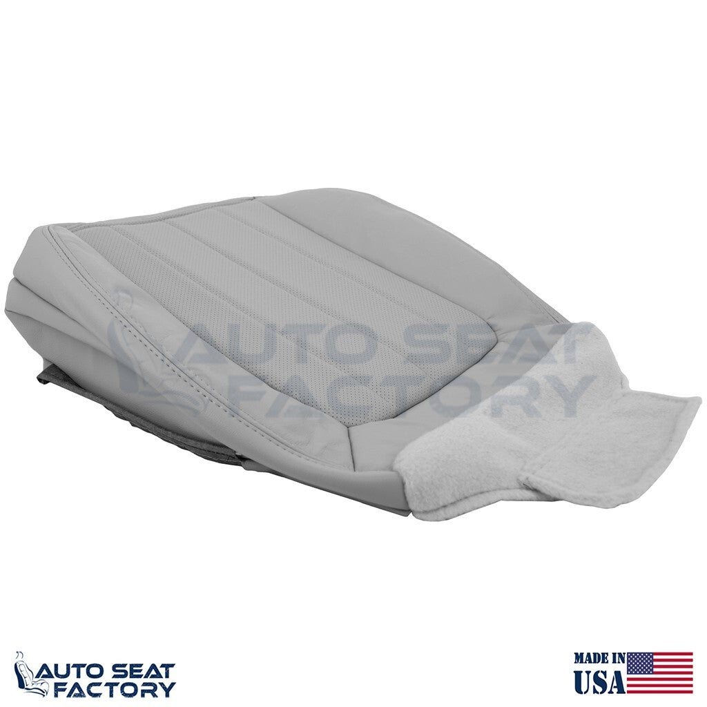 2003 - 2006 Fits Lincoln LS Driver Bottom Dove Leather Seat Cover, Perforated - OEM-Style Replacement Seat Cover