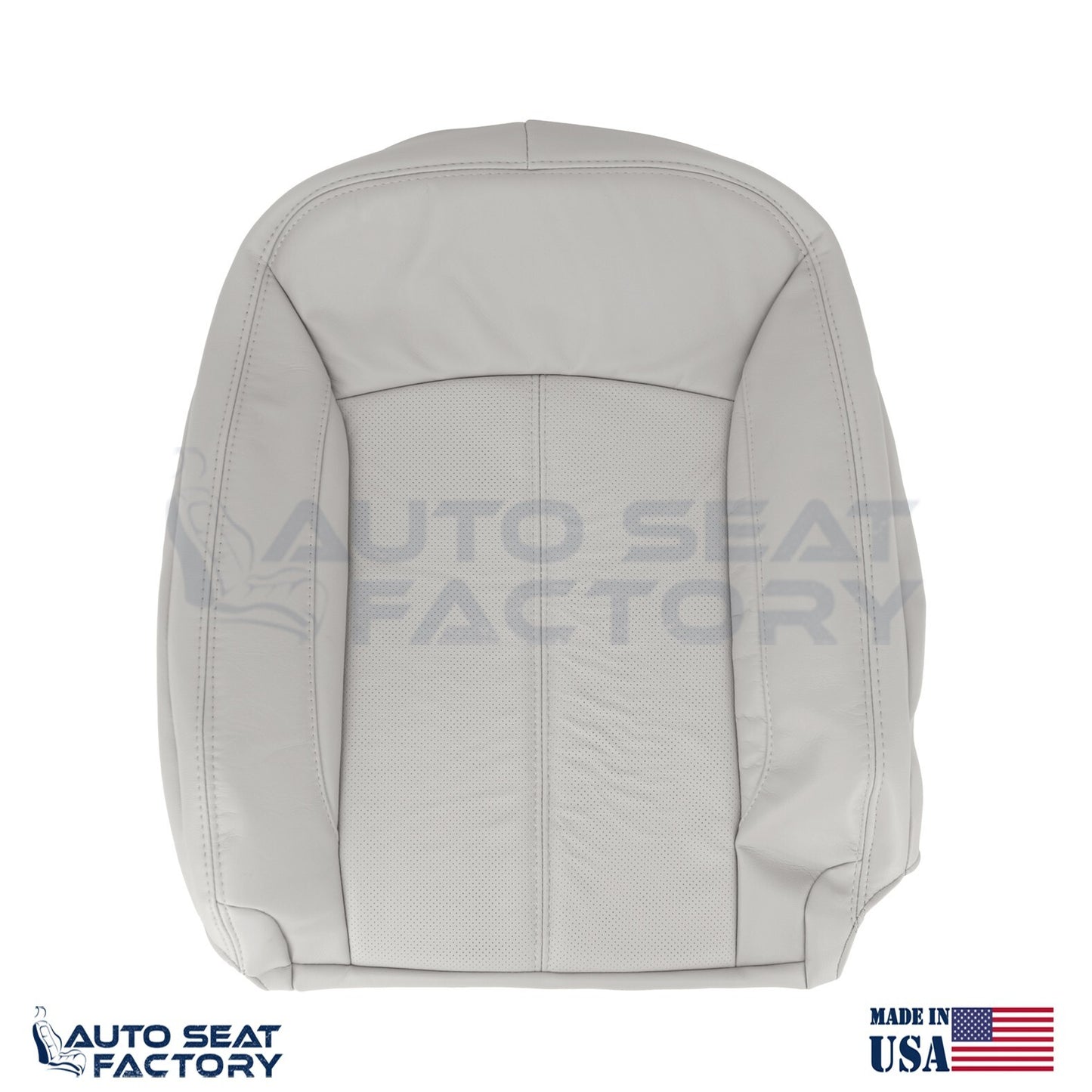 Fits 2010 - 2013 Buick LaCrosse Left & Right Gray Leather Seat Covers, Perf. - OEM-Style Replacement Seat Cover