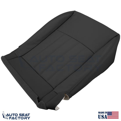 2014 - 2017 Fits Infiniti QX50 PASSENGER Top & Bottom Black Vinyl Seat Covers - OEM-Style Replacement Seat Cover