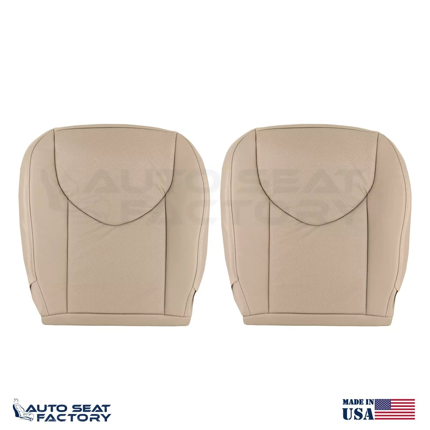 2009 - 2012 Fits Toyota RAV4 Front Left Right BEIGE Vinyl Seat Cover, Perf. - OEM-Style Replacement Seat Cover