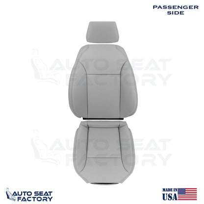 Replacement Fits 2004 - 2009 Saab 9-3 Driver Passenger Gray Vinyl Seat Covers - OEM-Style Replacement Seat Cover