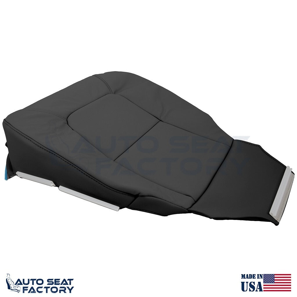 Fits 2007 - 2016 Volvo S80 LEFT & RIGHT Bottom Black Solid Vinyl Seat Covers - OEM-Style Replacement Seat Cover
