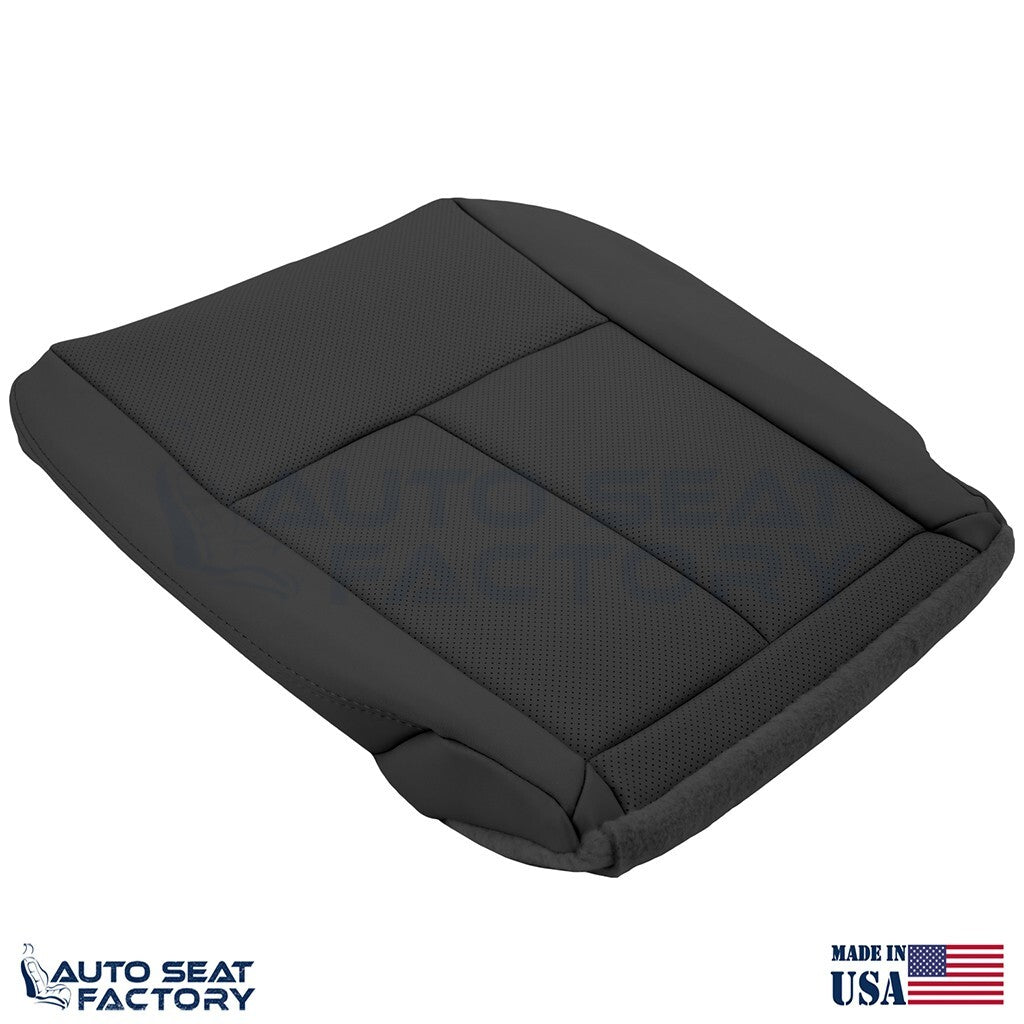 2014 -2020 Fits Infiniti Q50 PASSENGER Bottom Black Vinyl Seat Cover, PERFORATED - OEM-Style Replacement Seat Cover