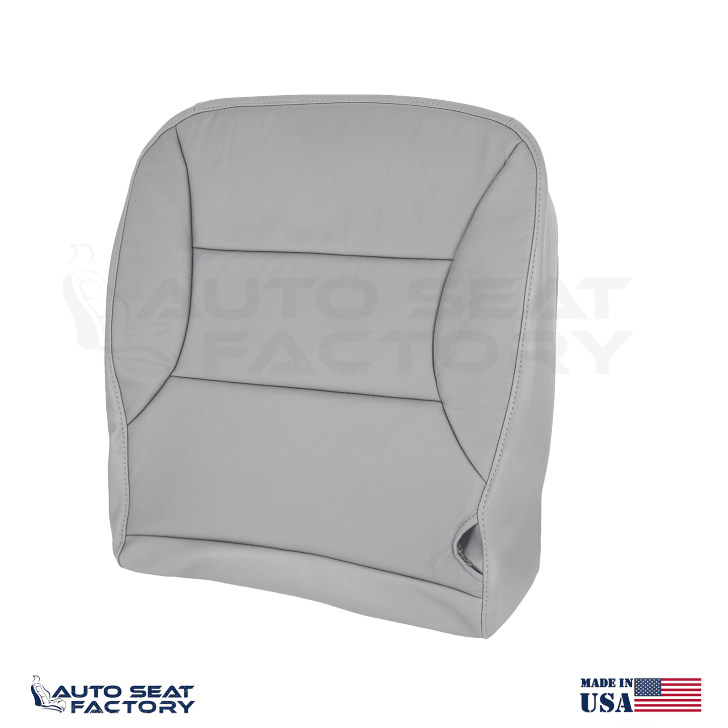Fits 1997 - 2001 Ford Expedition Front Gray Leather Replacement Seat Covers - OEM-Style Replacement Seat Cover