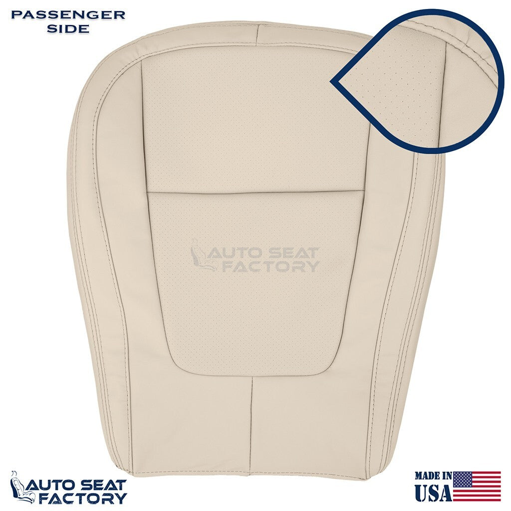 2009 - 2015 Fits Jaguar XF X2 RIGHT Bottom Tan Vinyl Seat Cover, Perforated - OEM-Style Replacement Seat Cover