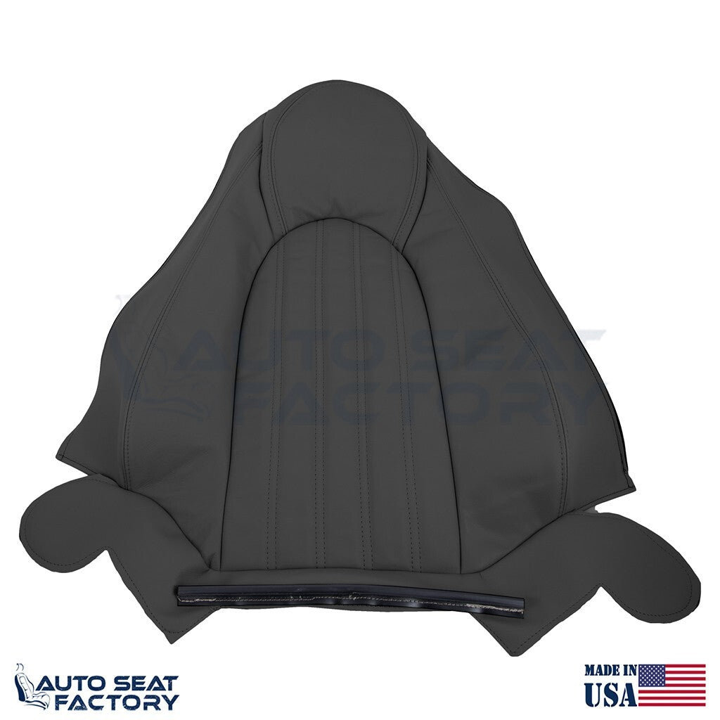 Replacement 1997 - 2000 Jaguar XK8 Driver & Passenger Black Leather Seat Covers - OEM-Style Replacement Seat Cover