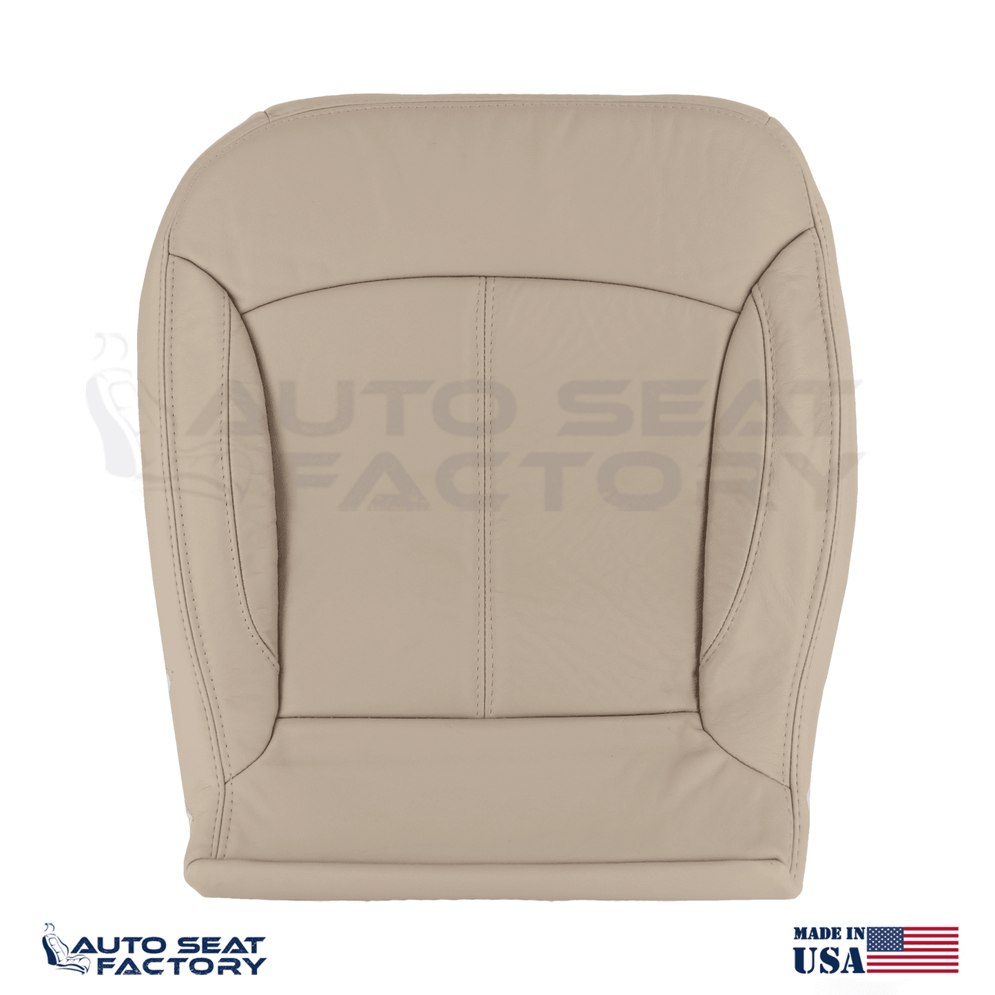 For 2010 - 2013 Buick LaCrosse Left & Right Bottom SOLID Tan Leather Seat Covers - OEM-Style Replacement Seat Cover