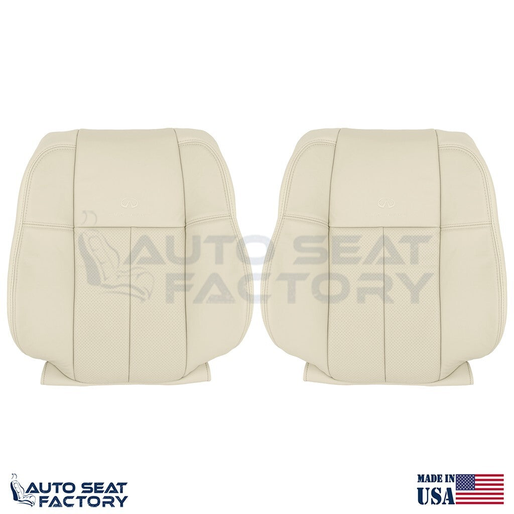 Replacement 2006 - 2010 Fits Infiniti M45 M35 Front Wheat Leather Covers, Perf. - OEM-Style Replacement Seat Cover