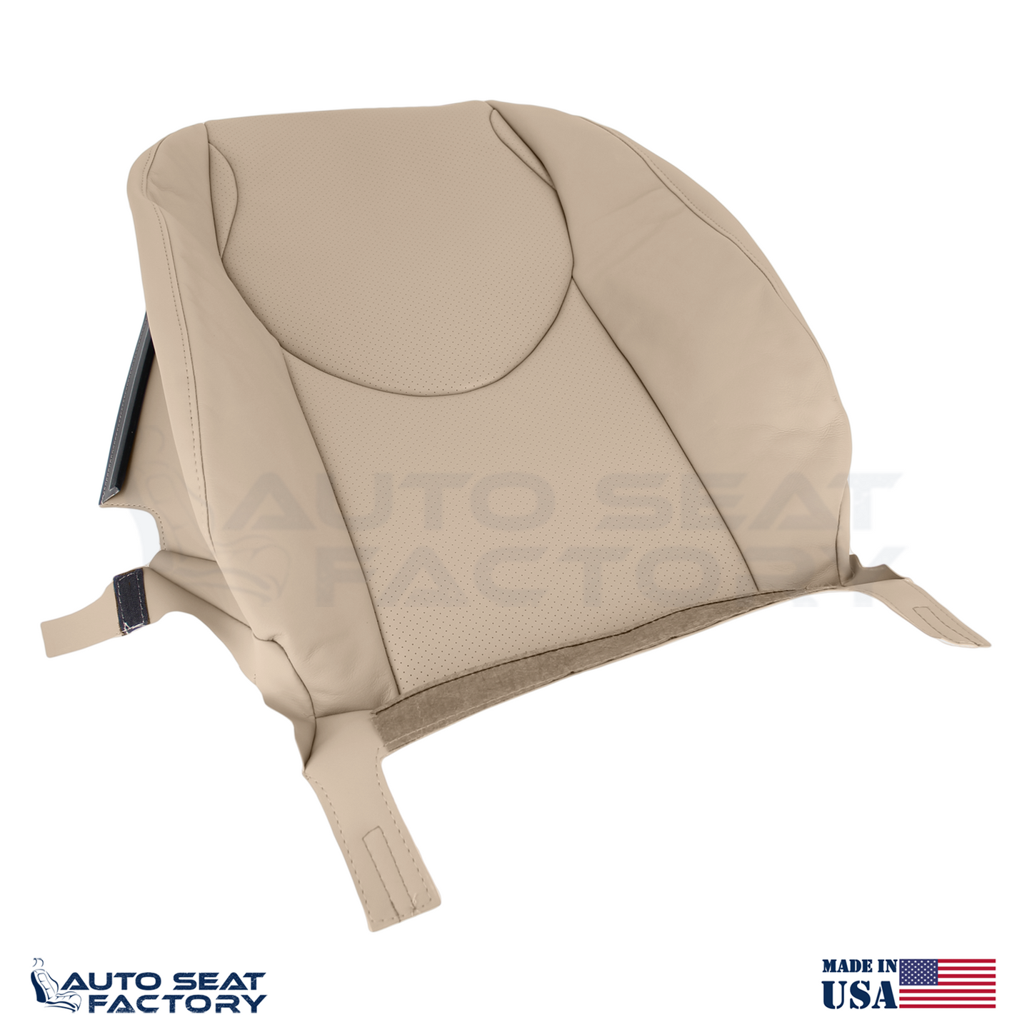 2009 - 2012 FITS Toyota RAV4 Driver Top & Bottom Beige Seat Covers Perforated VL - OEM-Style Replacement Seat Cover