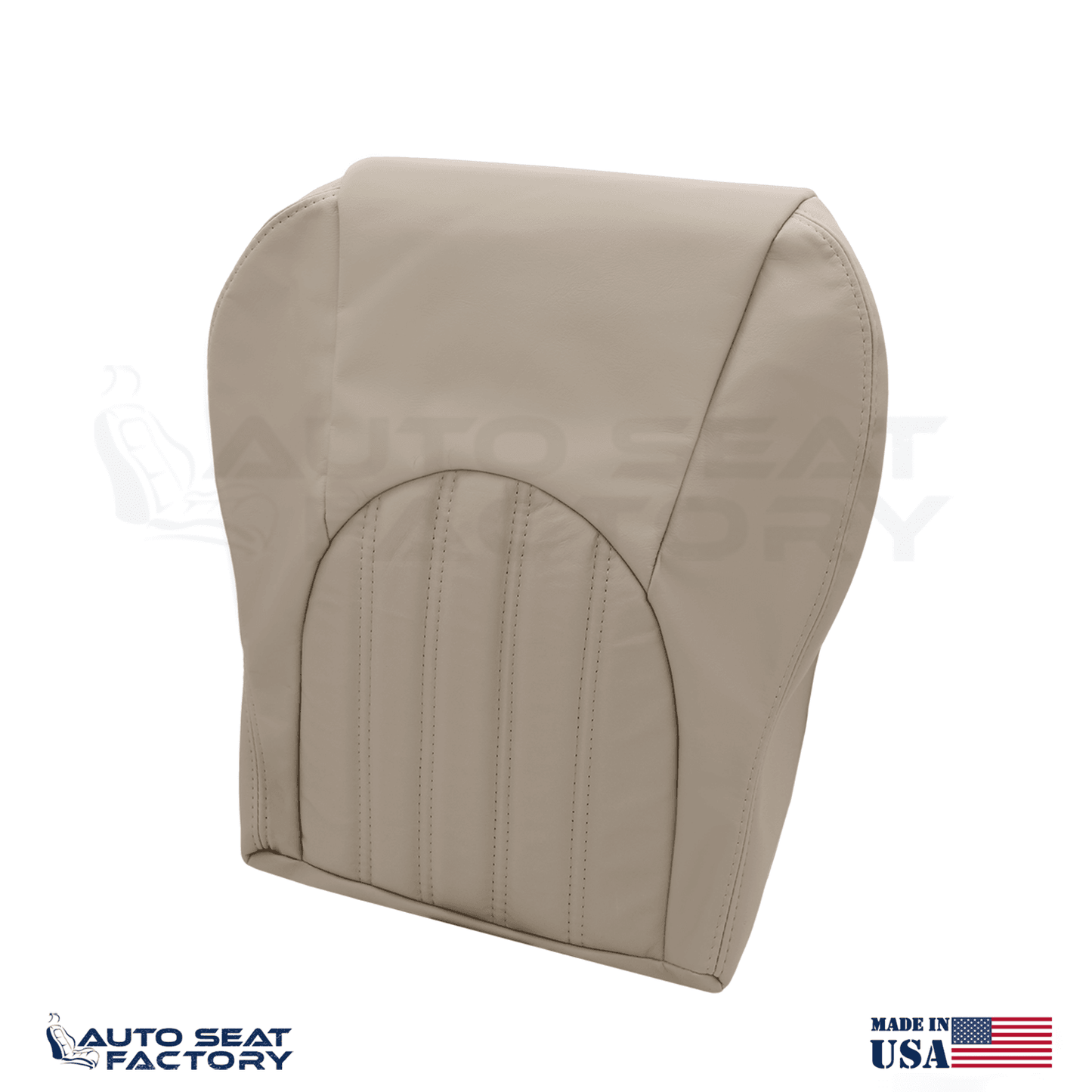 2001 - 2005 Fits Jaguar XK8 Driver Top & Bottom Cashmere SDZ Leather Seat Covers - OEM-Style Replacement Seat Cover