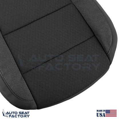 2019 - 2022 Chevy Silverado GMC Sierra Right Left Bottom Black Cloth Seat Covers - OEM-Style Replacement Seat Cover