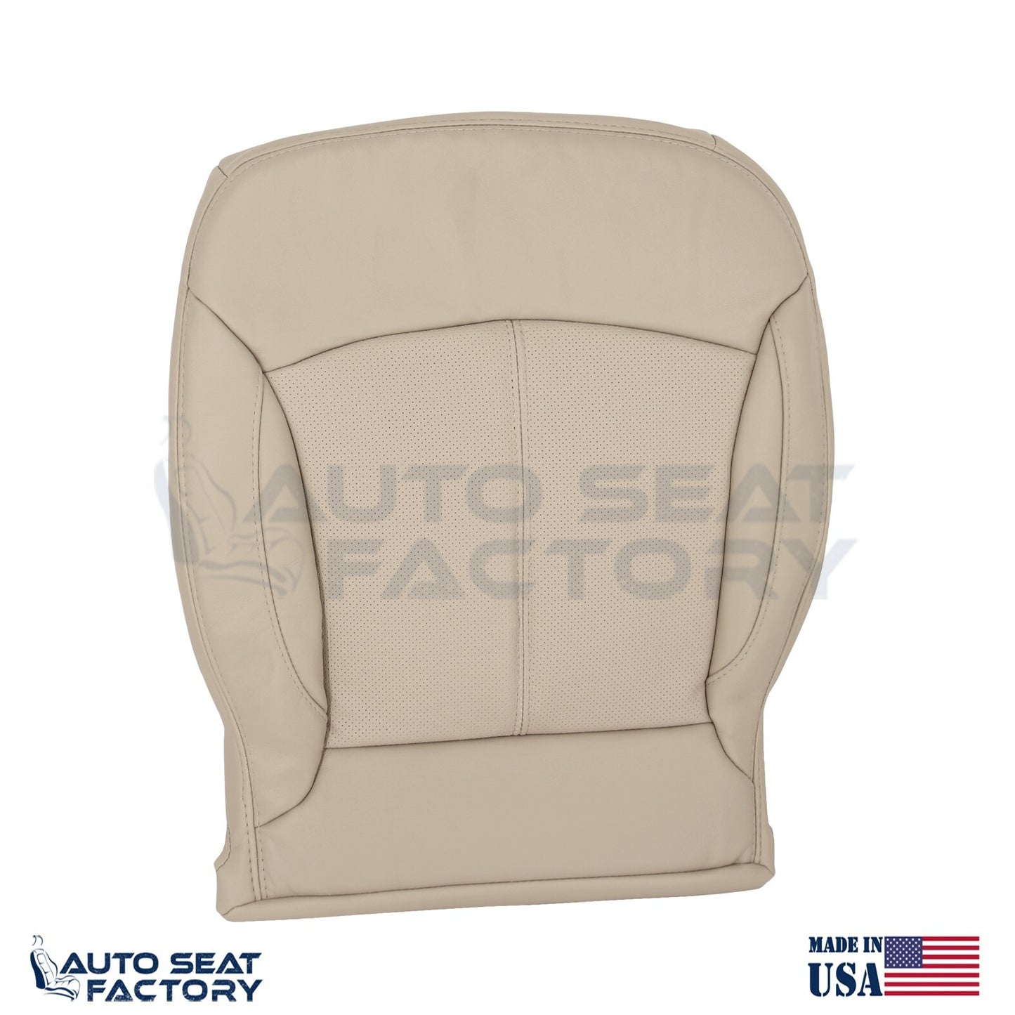 Fits 2010 -2013 Buick LaCrosse Driver Top & Bottom Tan Leather Seat Covers, Perf - OEM-Style Replacement Seat Cover