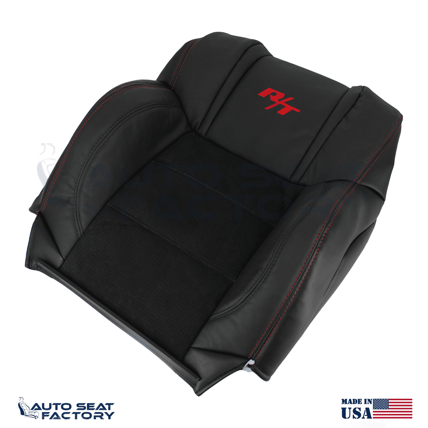 Replacement Black Seat Cover Fits 2006 - 2010 Dodge Charger RT Front Tops - OEM-Style Replacement Seat Cover