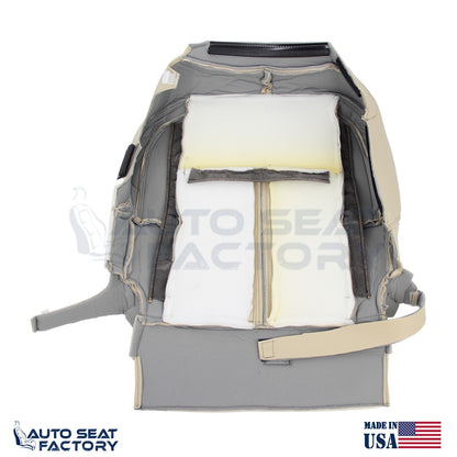 Fits 2009 - 2012 Lincoln MKS PASSENGER Lt Camel Vinyl Seat Cover, Perforated 2PC - OEM-Style Replacement Seat Cover