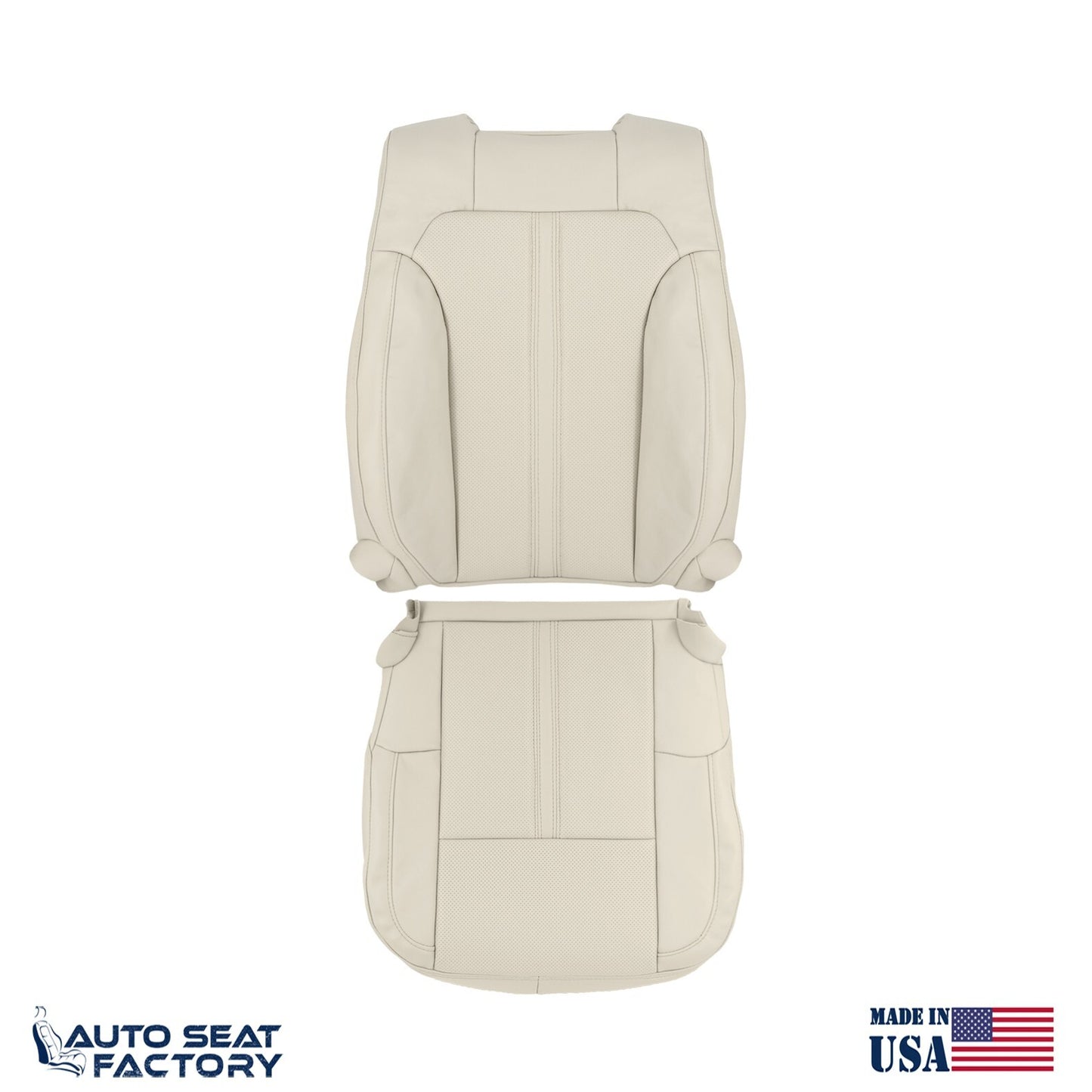 Fits 2009 - 2012 Lincoln MKS Driver Cashmere Vinyl Seat Cover, Perforated 2PCS - OEM-Style Replacement Seat Cover