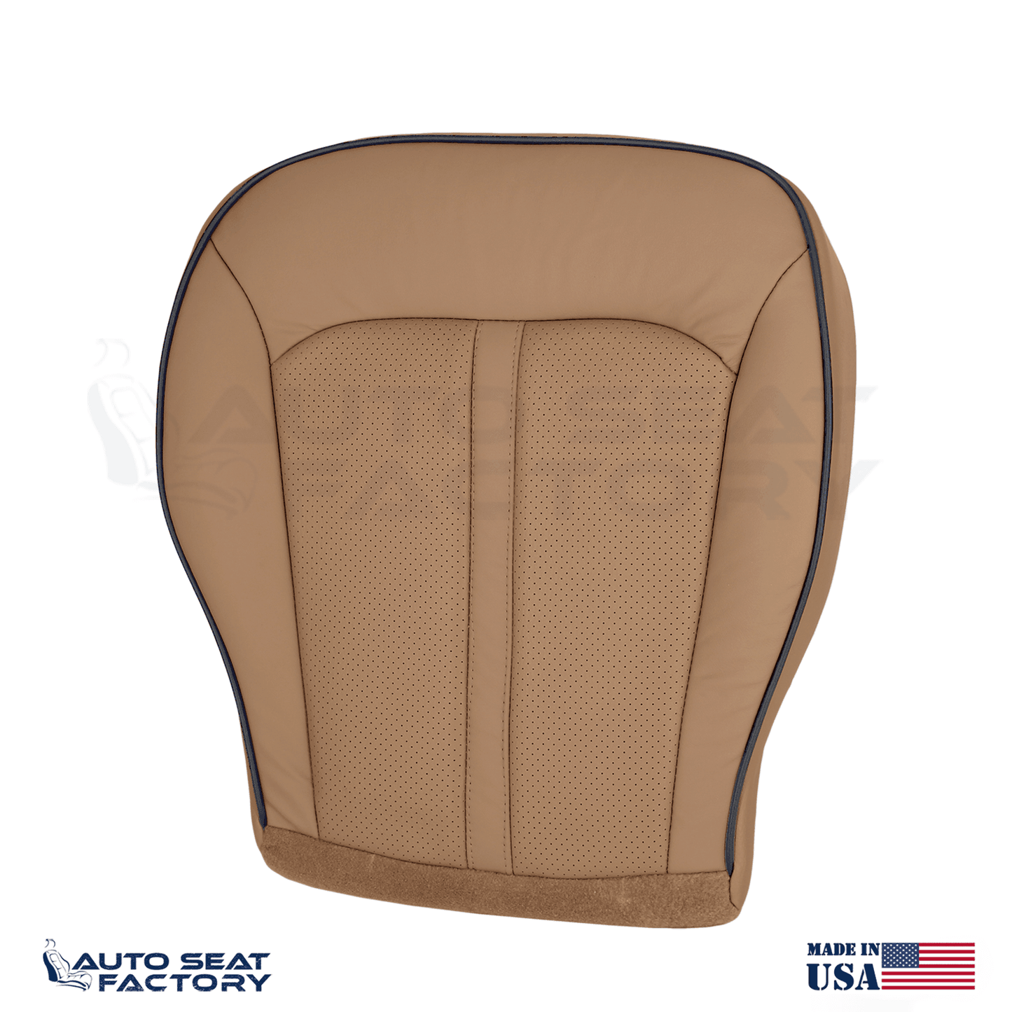 2011 - 2015 Lincoln MKX Perforated PASSENGER Bottom Canyon Vinyl Seat Cover - OEM-Style Replacement Seat Cover