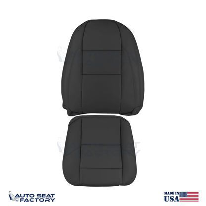 Fits 2007 - 2010 Volvo C70 Driver Side Top & Bottom Black Vinyl Seat Covers - OEM-Style Replacement Seat Cover