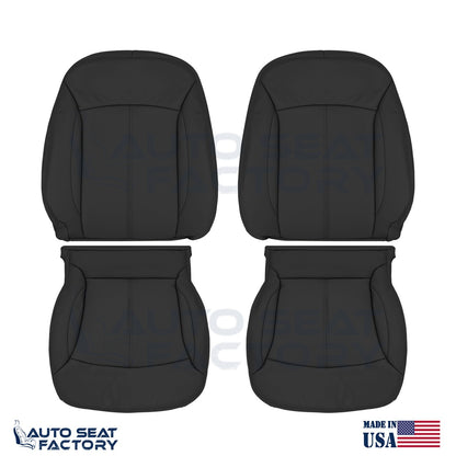 Fits 2010 - 2013 Buick LaCrosse Left & Right Blk Leather Seat Covers, Perf. - OEM-Style Replacement Seat Cover