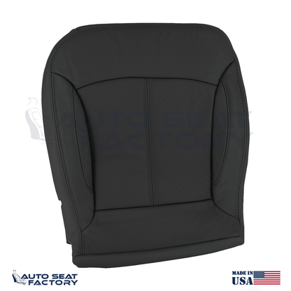 For 2010 - 2013 Buick LaCrosse Left & Right Bottom SOLID Blk Leather Seat Covers - OEM-Style Replacement Seat Cover
