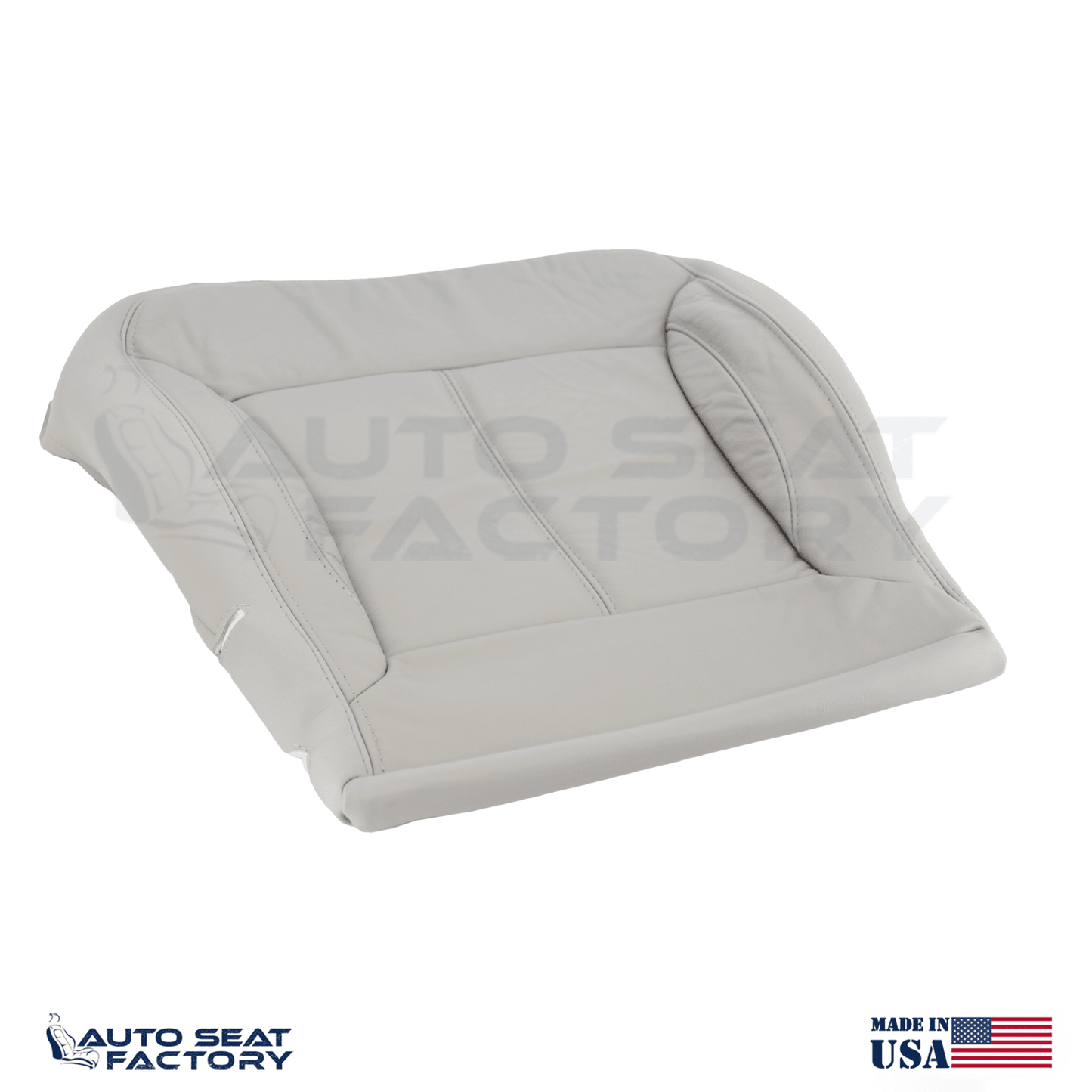 For 2010 -2013 Buick LaCrosse Left & Right Bottom SOLID Gray Leather Seat Covers - OEM-Style Replacement Seat Cover