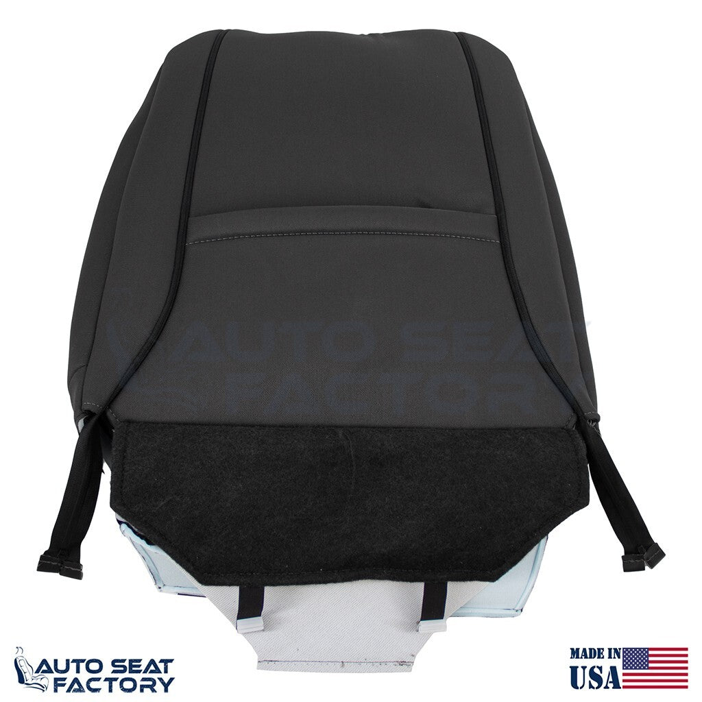 Replacement 2019 - 2023 GMC Sierra PASSENGER Side Top Black Cloth Seat Cover - OEM-Style Replacement Seat Cover