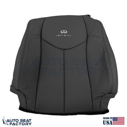2009 - 2013 Fits Infiniti G37 Coupe Driver Top Black Vinyl Seat Cover, Perf. - OEM-Style Replacement Seat Cover