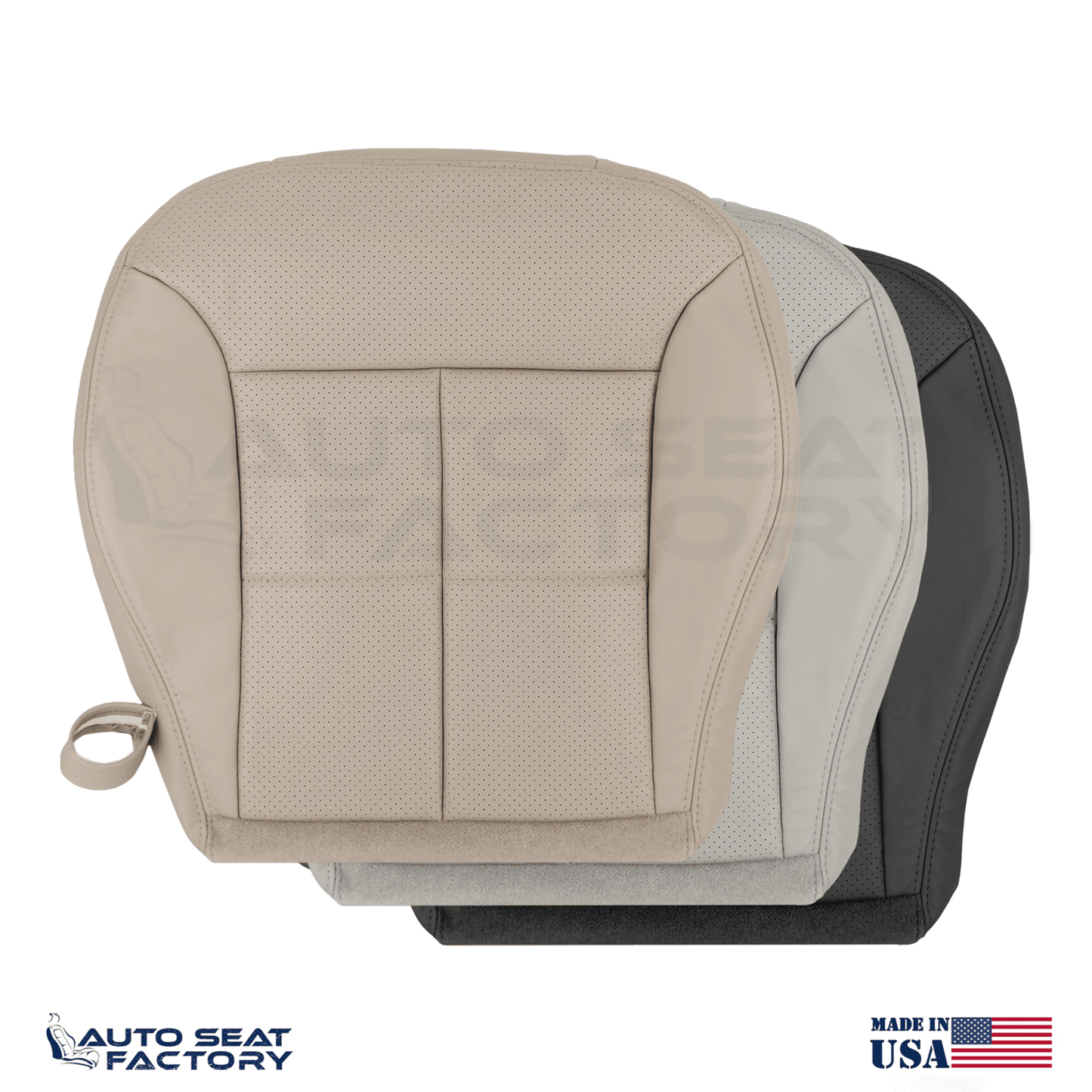 Fits 2007 - 2010 Lincoln MKX Perforated Driver Side Bottom Leather Seat Cover - OEM-Style Replacement Seat Cover