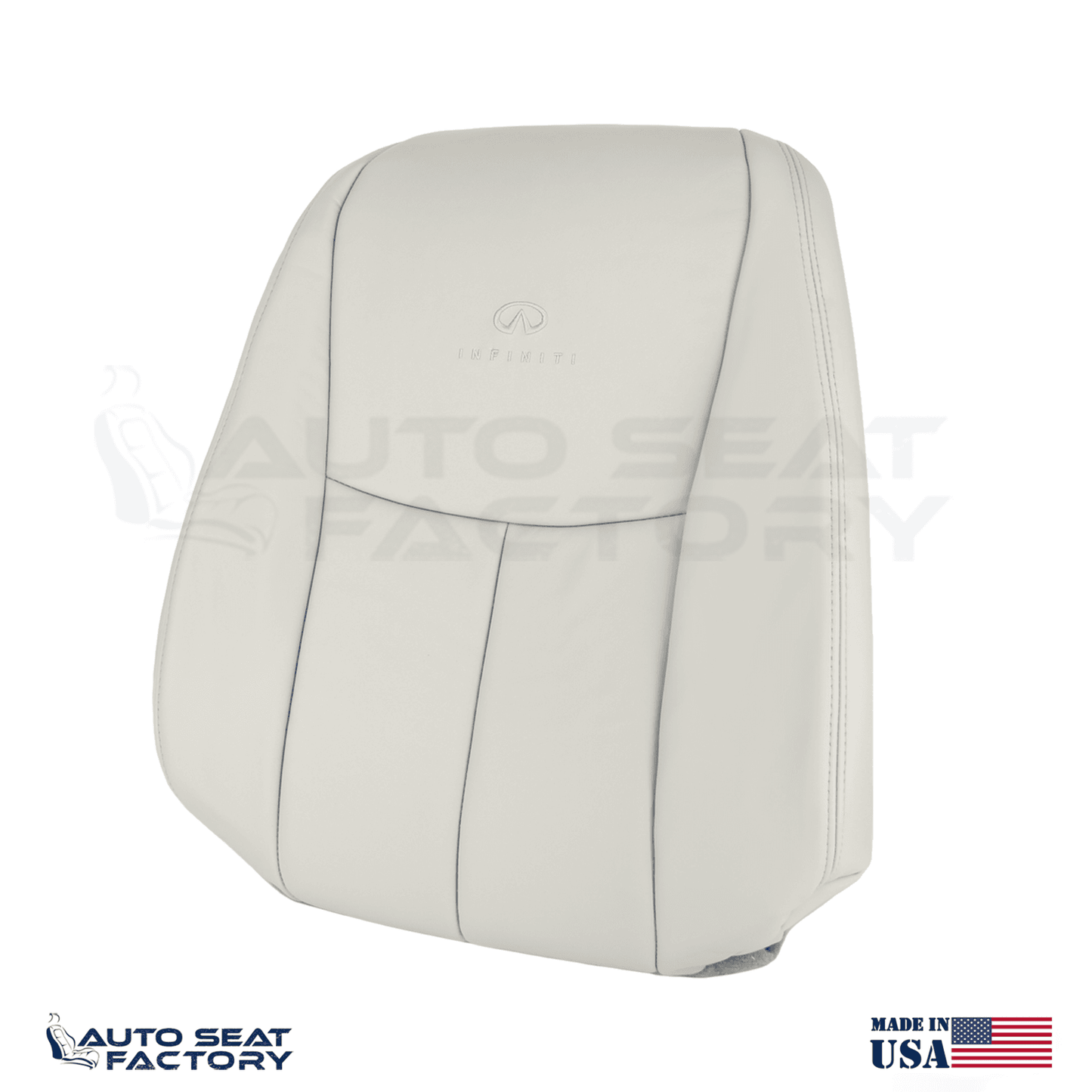 Replacement 2014 - 2020 Fits Infiniti Q50 Driver Top Gray Vinyl SOLID Seat Cover - OEM-Style Replacement Seat Cover