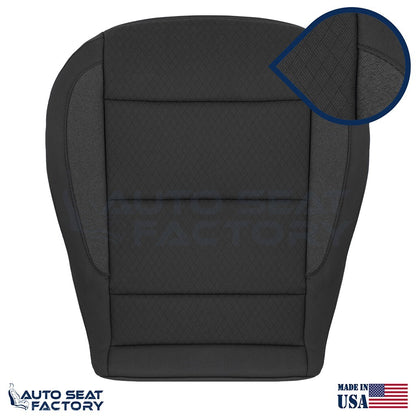 2019 - 2023 GMC Sierra Driver Top & Bottom Black Cloth Seat Covers (Square) - OEM-Style Replacement Seat Cover