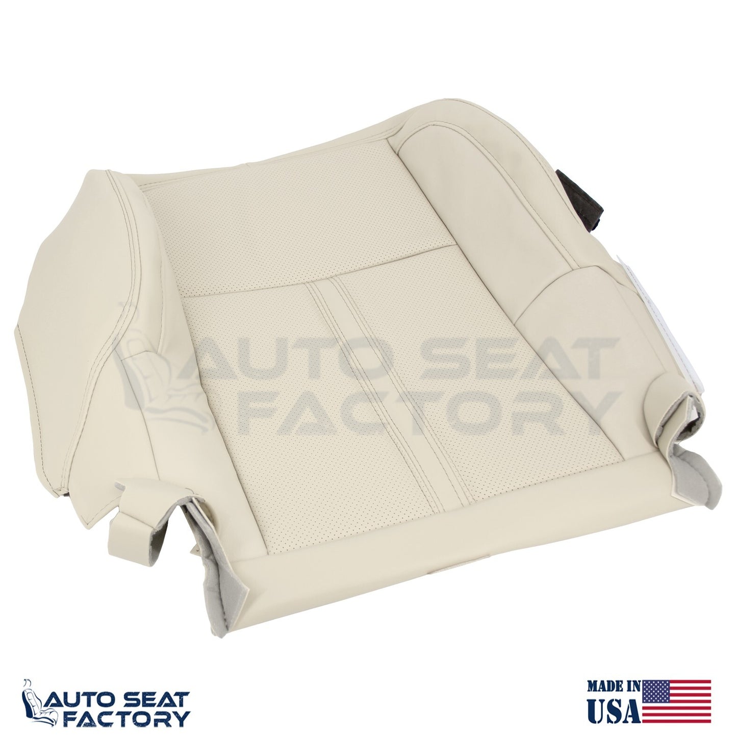 Fits 2009 - 2012 Lincoln MKS RIGHT Bottom Lt. Camel Vinyl Seat Cover, Perforated - OEM-Style Replacement Seat Cover