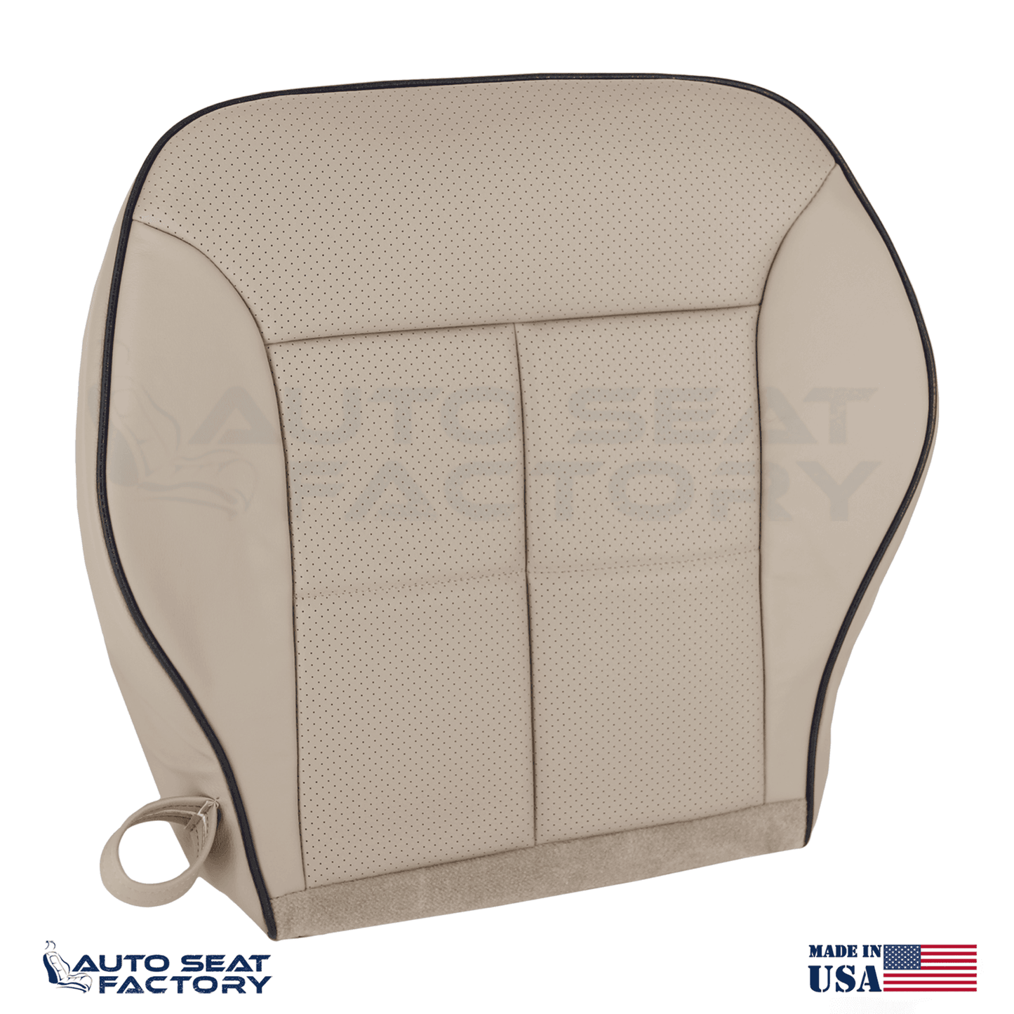 Fits 2007 - 2010 Lincoln MKX FRONT Bottom Cashmere Vinyl Seat Cover + Piping - OEM-Style Replacement Seat Cover