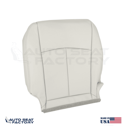 2014 - 2020 Fits Infiniti Q50 Driver Side Bottom Gray Leather SOLID Seat Cover - OEM-Style Replacement Seat Cover