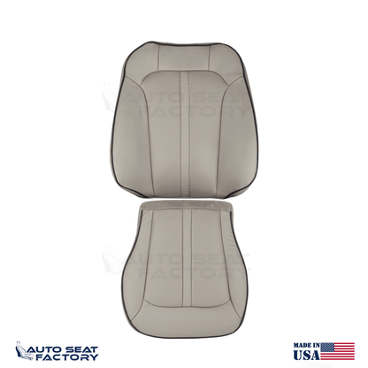 2011 - 2015 Fits Lincoln MKX Driver Side Gray Leather Seat Covers, Perforated - OEM-Style Replacement Seat Cover
