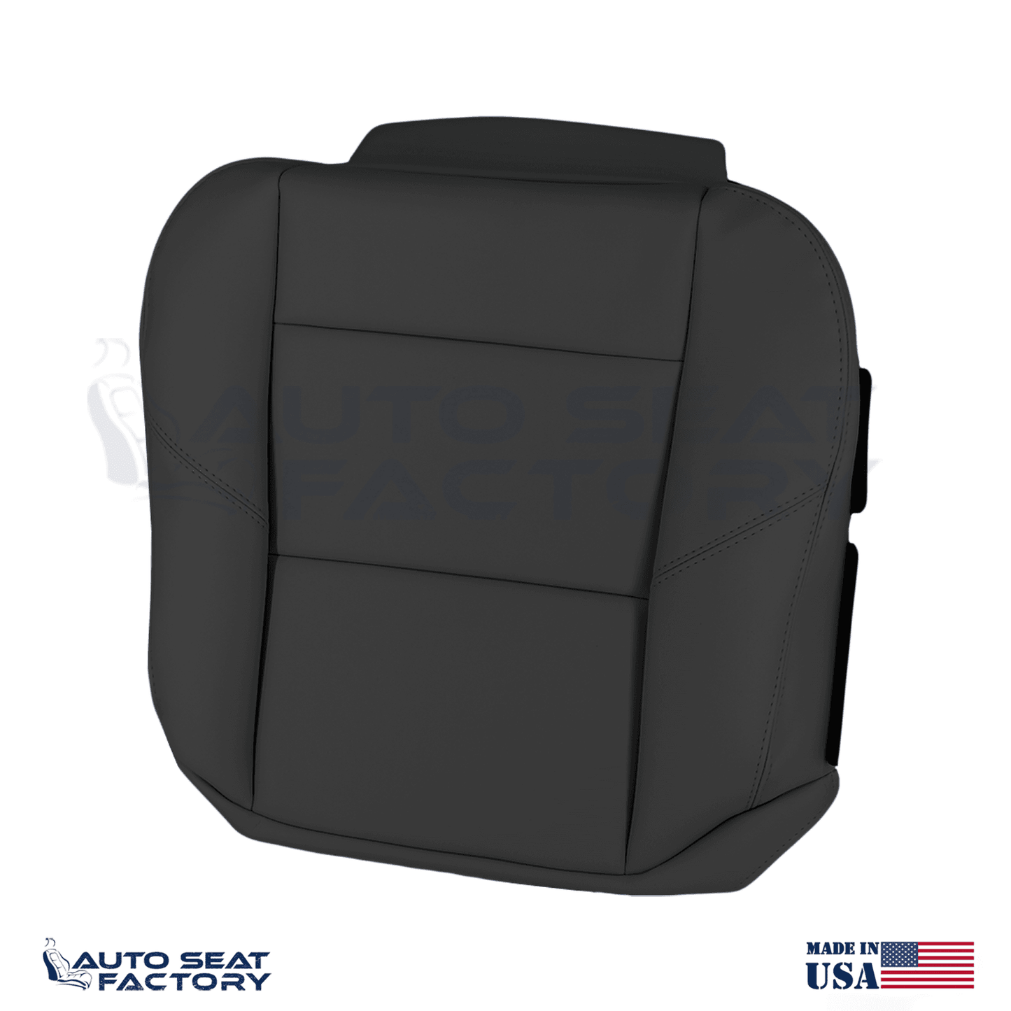 Fits 2007 - 2010 Volvo C70 PASSENGER Bottom Black Synthetic Leather Seat Cover - OEM-Style Replacement Seat Cover