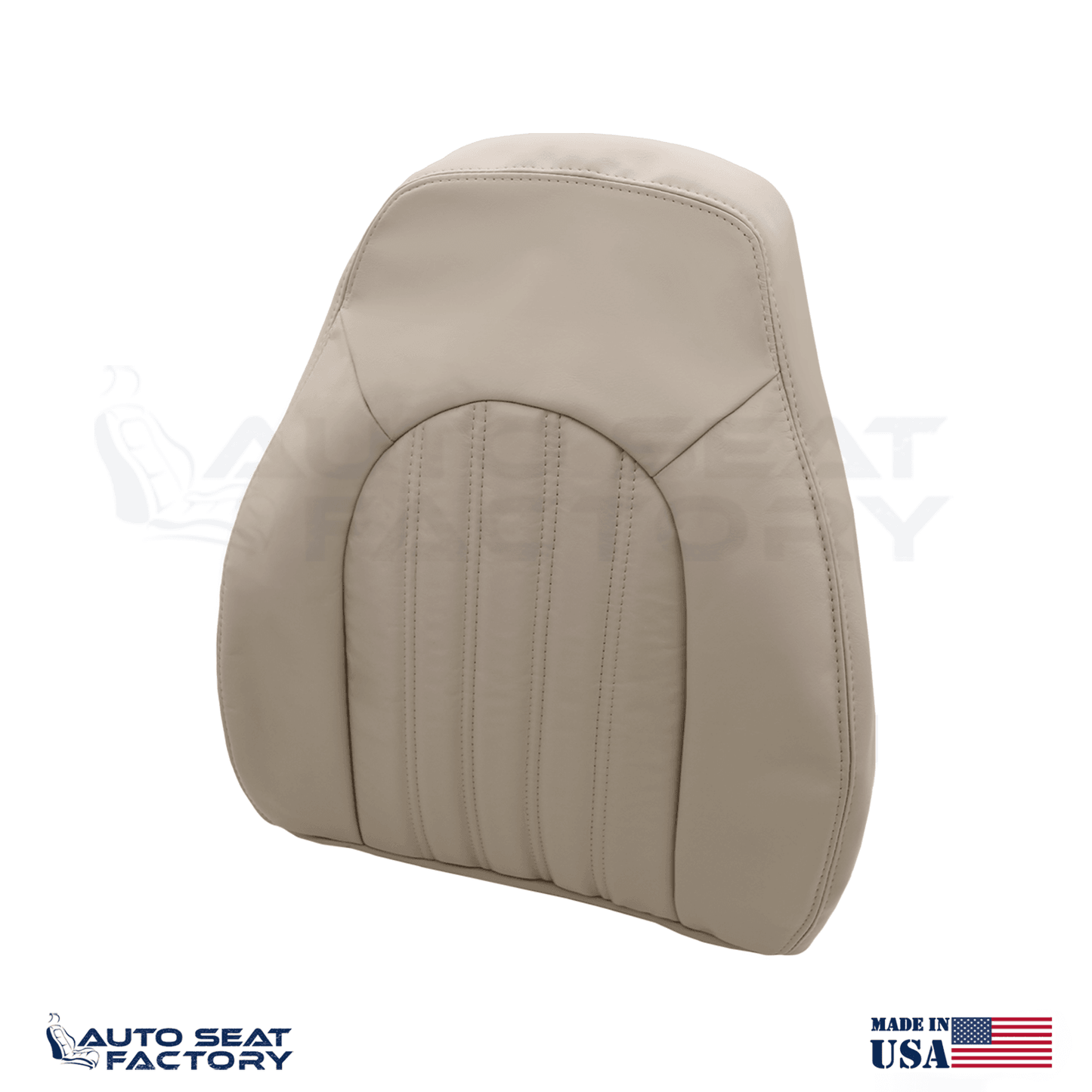 2001 - 2005 Fits Jaguar XK8 Driver Top & Bottom AGD Oatmeal Leather Seat Covers - OEM-Style Replacement Seat Cover
