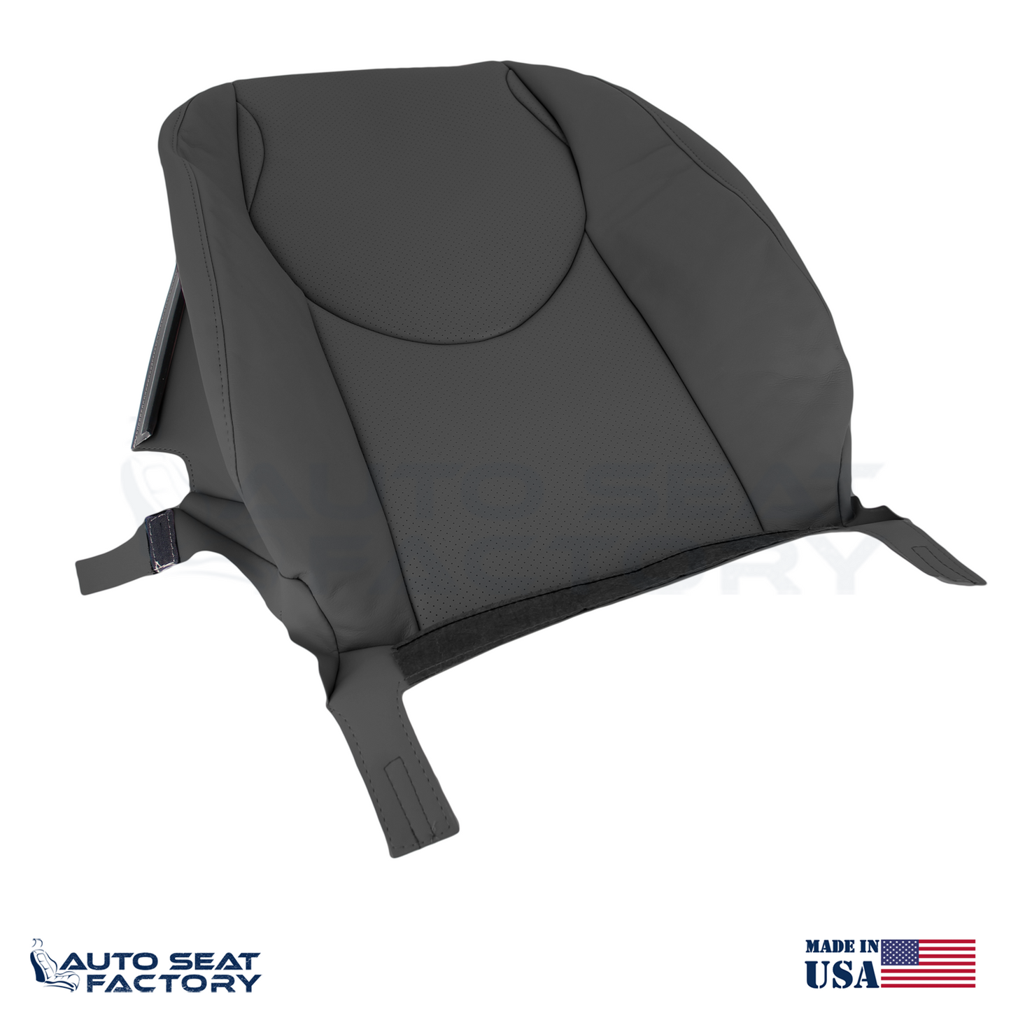 2006 -2012 Fits Toyota RAV4 Perforated LEFT & RIGHT Black Vinyl Seat Covers 4PCS - OEM-Style Replacement Seat Cover