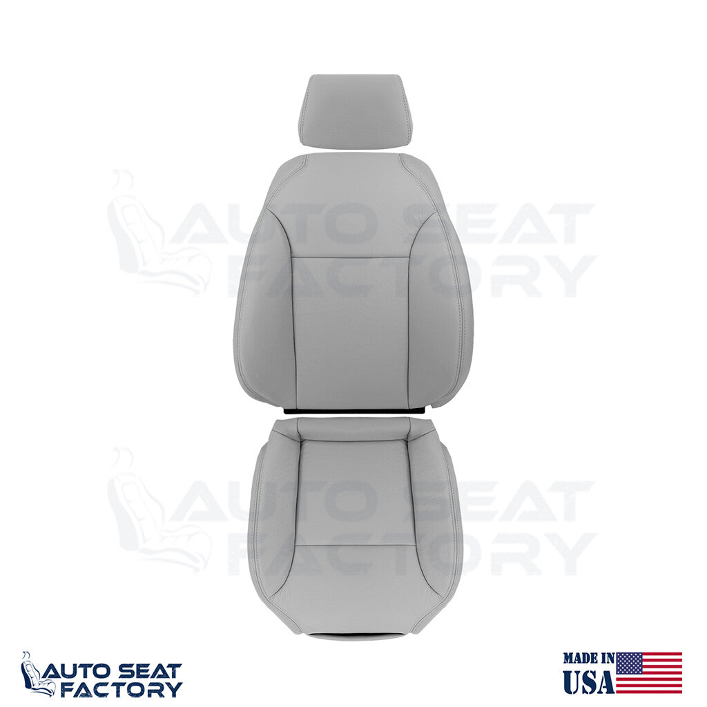 Replacement Fits 2004 - 2009 Saab 9-3 Driver Passenger Gray Vinyl Seat Covers - OEM-Style Replacement Seat Cover