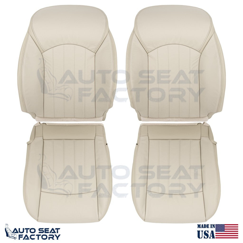 2014 - 2017 Fits Infiniti QX50 Front Driver Passenger Wheat Vinyl Seat Covers - OEM-Style Replacement Seat Cover
