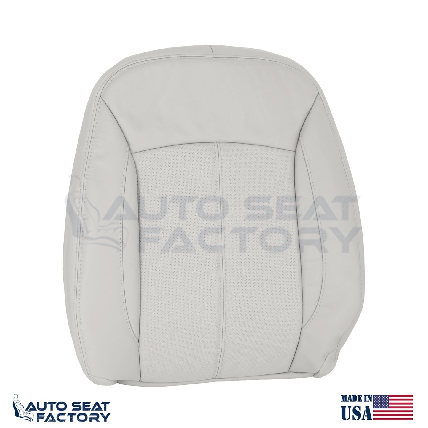 Fits 2010 -2013 Buick LaCrosse RIGHT Top & Bottom Gray Leather Seat Covers, Perf - OEM-Style Replacement Seat Cover