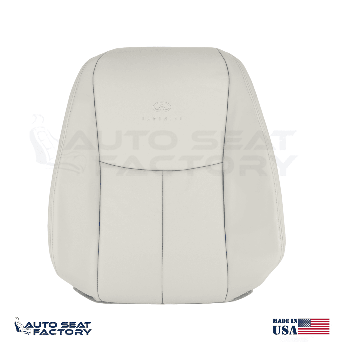 2014 - 2020 Fits Infiniti Q50 RIGHT Top & Bottom Gray Vinyl SOLID Seat Covers - OEM-Style Replacement Seat Cover