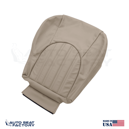 2001 - 2005 Fits Jaguar XK8 Driver Top & Bottom AGD Oatmeal Leather Seat Covers - OEM-Style Replacement Seat Cover
