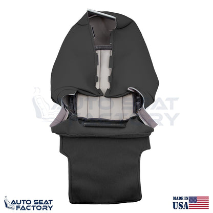 2014 - 2017 Fits Infiniti QX50 Driver Side Top Black Leather Seat Cover - OEM-Style Replacement Seat Cover